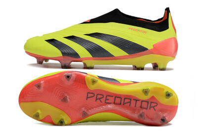 Adidas Predator Accuracy+ Laceless FG Low-Tops Soccer Cleats - Yellow/Black/Orange