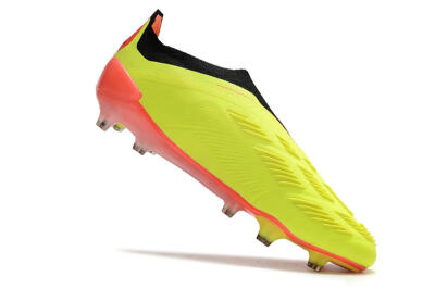 Adidas Predator Accuracy+ Laceless FG Low-Tops Soccer Cleats - Yellow/Black/Orange