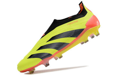 Adidas Predator Accuracy+ Laceless FG Low-Tops Soccer Cleats - Yellow/Black/Orange