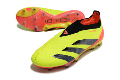 Adidas Predator Accuracy+ Laceless FG Low-Tops Soccer Cleats - Yellow/Black/Orange