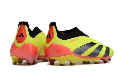 Adidas Predator Accuracy+ Laceless FG Low-Tops Soccer Cleats - Yellow/Black/Orange