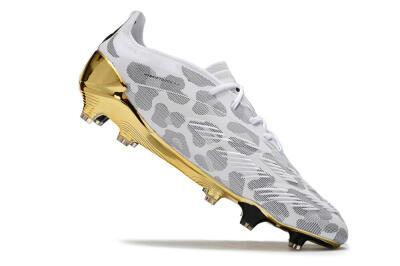 Adidas Predator Elite FG Low-Tops Soccer Cleats - White/Grey/Gold
