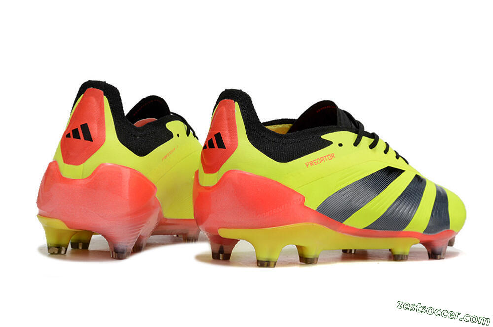 Adidas Predator Elite FG Low-Tops Soccer Cleats - Yellow/Black/Orange 6