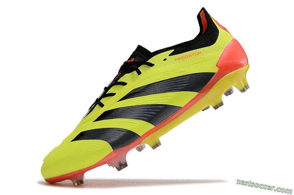 Adidas Predator Elite FG Low-Tops Soccer Cleats - Yellow/Black/Orange 4