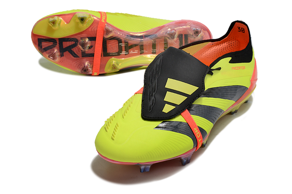 Adidas Predator Elite Foldover Tongue FG Low-Tops Soccer Cleats - Yellow/Black/Orange 3