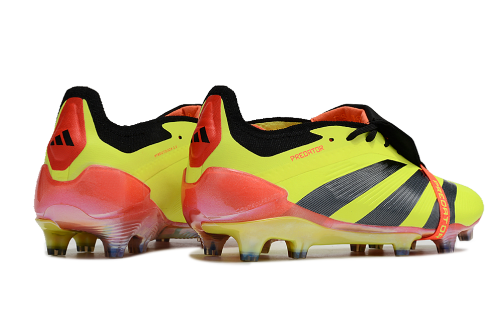 Adidas Predator Elite Foldover Tongue FG Low-Tops Soccer Cleats - Yellow/Black/Orange 5