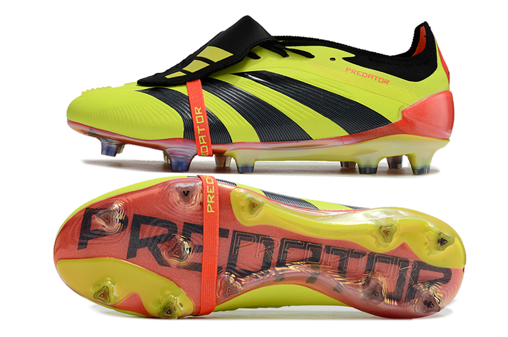 Adidas Predator Elite Foldover Tongue FG Low-Tops Soccer Cleats - Yellow/Black/Orange 1