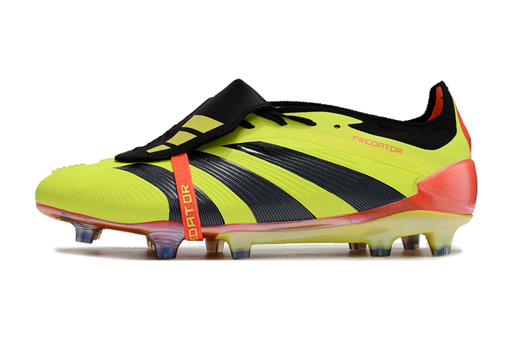Adidas Predator Elite Foldover Tongue FG Low-Tops Soccer Cleats - Yellow/Black/Orange 2