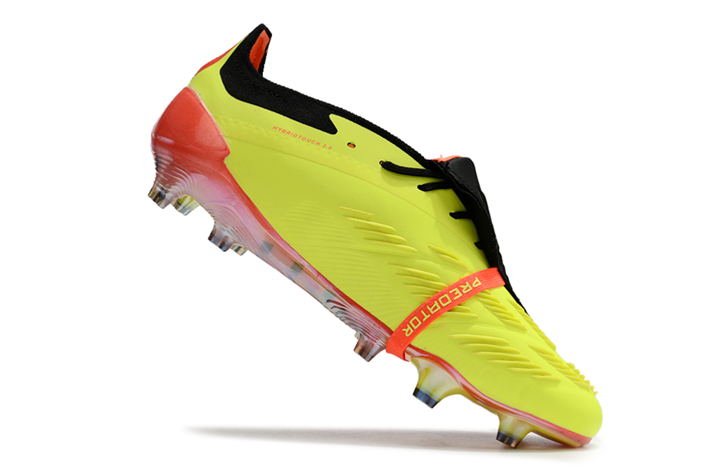Adidas Predator Elite Foldover Tongue FG Low-Tops Soccer Cleats - Yellow/Black/Orange 6