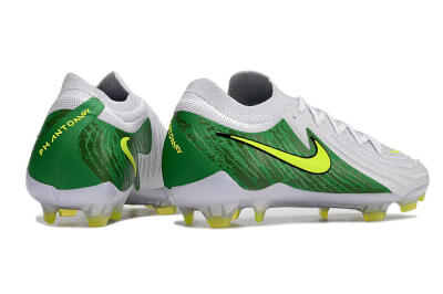 Nike Phantom Luna Elite NU FG Low-Tops Soccer Cleats - White/Green/Yellow