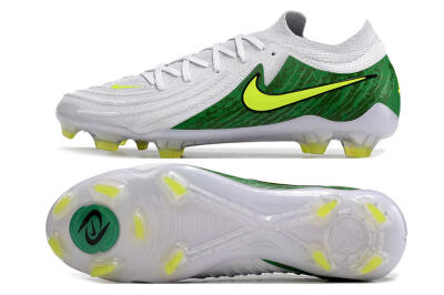 Nike Phantom Luna Elite NU FG Low-Tops Soccer Cleats - White/Green/Yellow