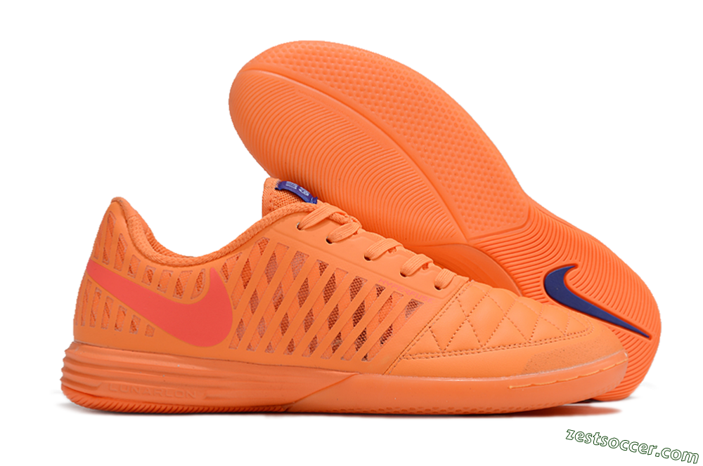 Nike Lunar Gato 2 IC Low-Tops Soccer Shoes - Orange/Black/Red 0