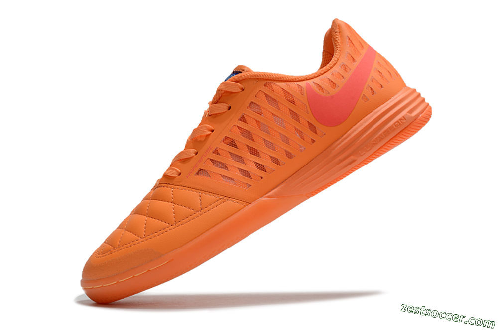 Nike Lunar Gato 2 IC Low-Tops Soccer Shoes - Orange/Black/Red 5