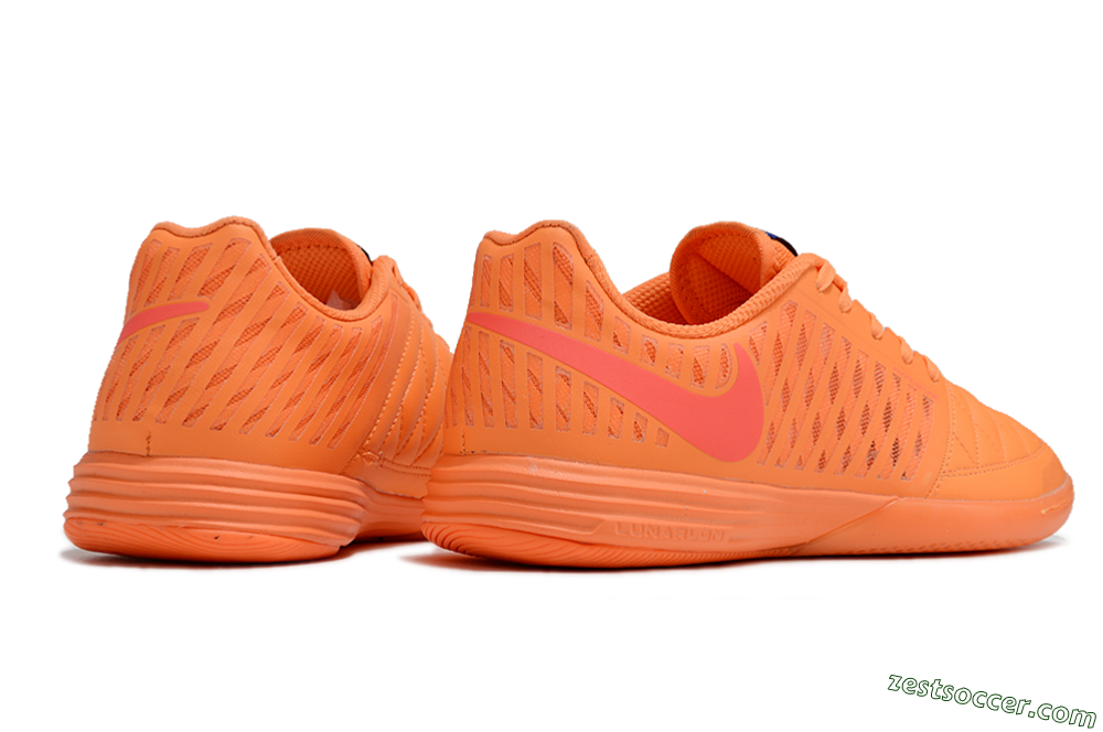 Nike Lunar Gato 2 IC Low-Tops Soccer Shoes - Orange/Black/Red 6