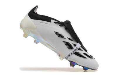 Adidas Predator Elite Foldover Tongue FG Low-Tops Soccer Cleats - White/Black/Gold