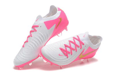 Nike Phantom Luna Elite NU FG Low-Tops Soccer Cleats - White/Pink/Gold