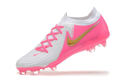 Nike Phantom Luna Elite NU FG Low-Tops Soccer Cleats - White/Pink/Gold