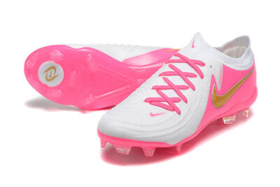 Nike Phantom Luna Elite NU FG Low-Tops Soccer Cleats - White/Pink/Gold