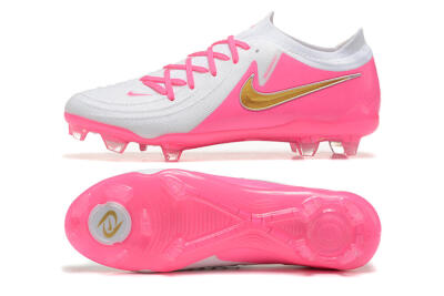 Nike Phantom Luna Elite NU FG Low-Tops Soccer Cleats - White/Pink/Gold