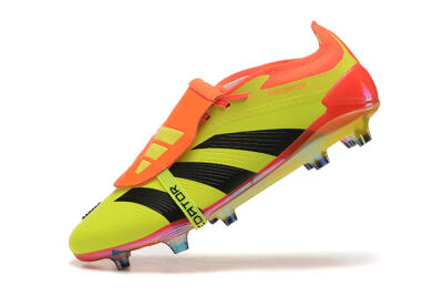 Adidas Predator Elite Foldover Tongue FG Low-Tops Soccer Cleats - Yellow/Black/Orange