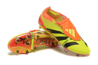 Adidas Predator Elite Foldover Tongue FG Low-Tops Soccer Cleats - Yellow/Black/Orange