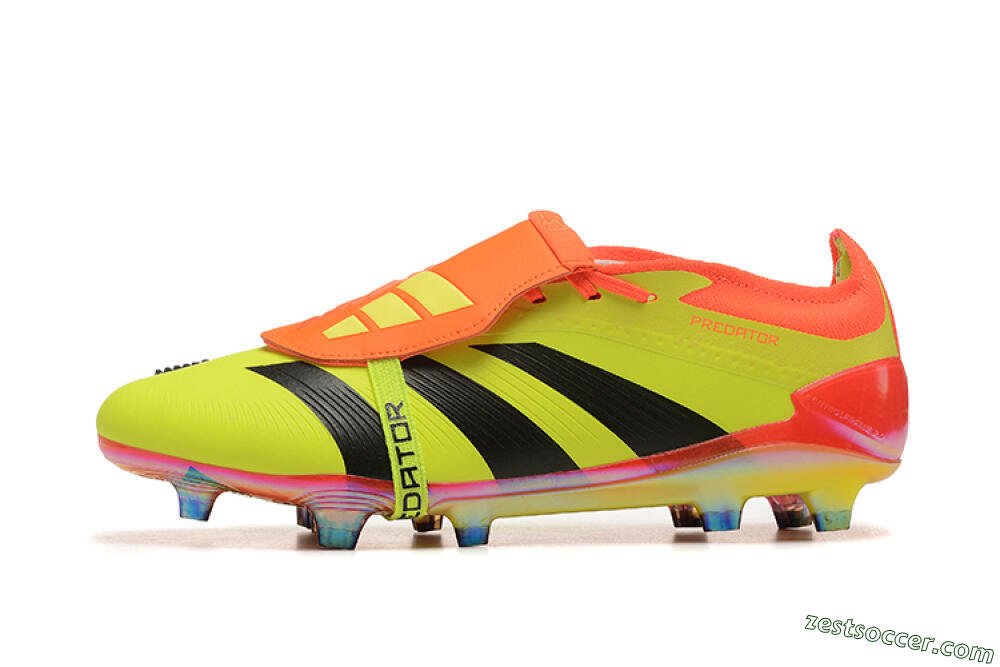 Adidas Predator Elite Foldover Tongue FG Low-Tops Soccer Cleats - Yellow/Black/Orange 2