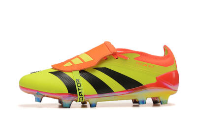 Adidas Predator Elite Foldover Tongue FG Low-Tops Soccer Cleats - Yellow/Black/Orange