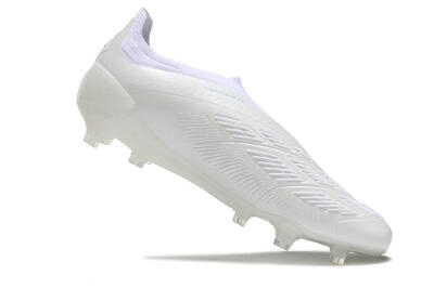 Adidas Predator Accuracy+ Laceless FG Low-Tops Soccer Cleats - White/Blue