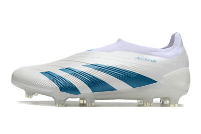 Adidas Predator Accuracy+ Laceless FG Low-Tops Soccer Cleats - White/Blue