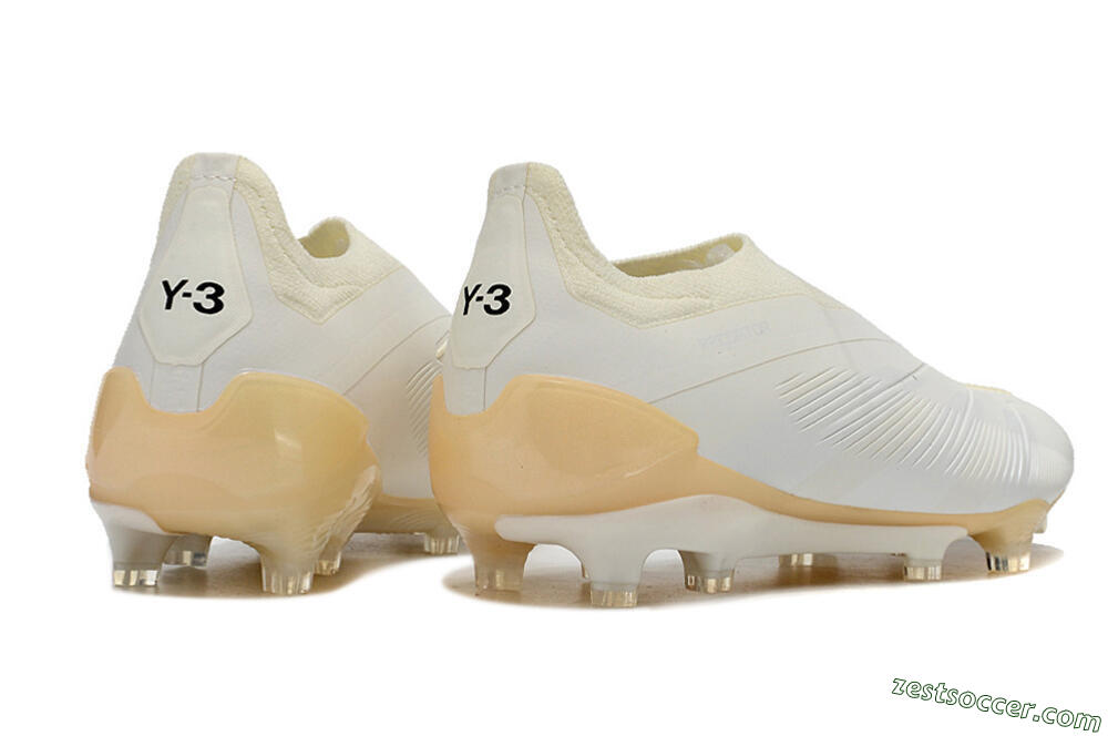 Adidas Predator Accuracy+ Laceless FG Low-Tops Soccer Cleats - White/Beige 6