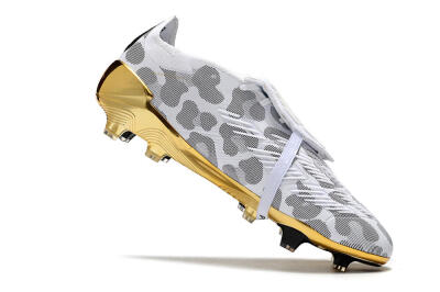 Adidas Predator Elite Foldover Tongue FG Low-Tops Soccer Cleats - White/Silver/Gold/Black