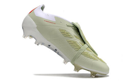 Adidas Predator Elite Foldover Tongue FG Low-Tops Soccer Cleats - Beige/Black/White