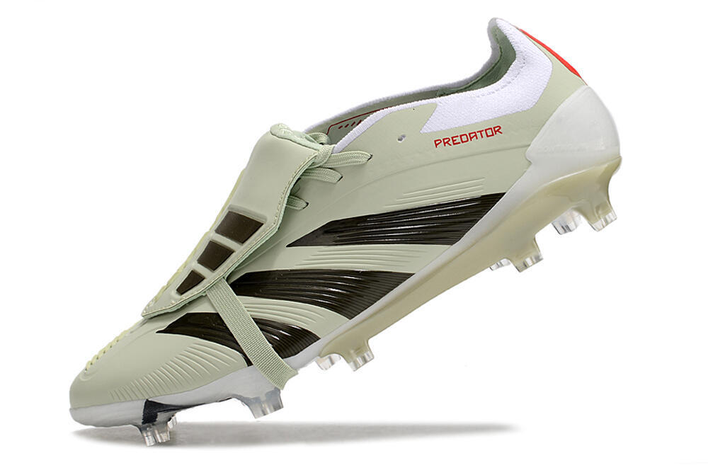 Adidas Predator Elite Foldover Tongue FG Low-Tops Soccer Cleats - Beige/Black/White 5