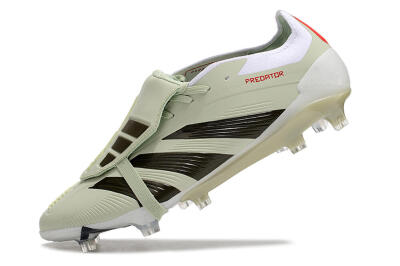 Adidas Predator Elite Foldover Tongue FG Low-Tops Soccer Cleats - Beige/Black/White