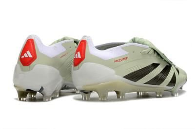 Adidas Predator Elite Foldover Tongue FG Low-Tops Soccer Cleats - Beige/Black/White