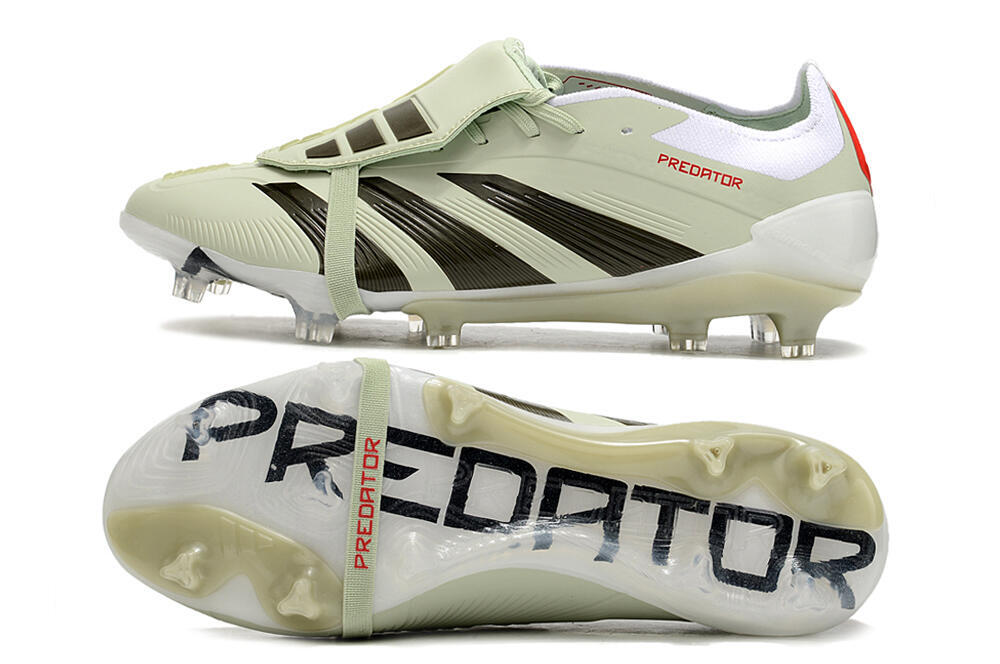 Adidas Predator Elite Foldover Tongue FG Low-Tops Soccer Cleats - Beige/Black/White 1