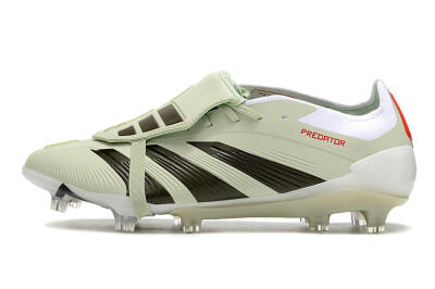Adidas Predator Elite Foldover Tongue FG Low-Tops Soccer Cleats - Beige/Black/White