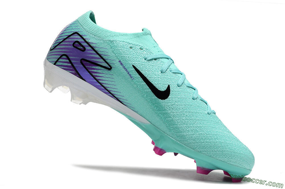 Nike Air Zoom Mercurial Vapor 16 Elite FG Low-Tops Soccer Cleats - Green/Purple/Black 4