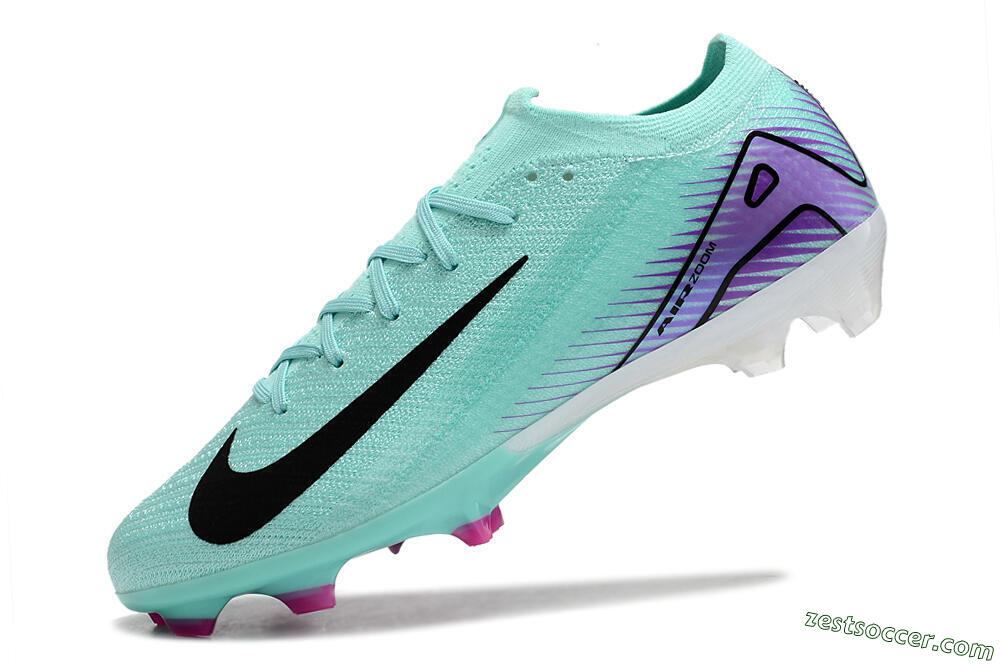 Nike Air Zoom Mercurial Vapor 16 Elite FG Low-Tops Soccer Cleats - Green/Purple/Black 5