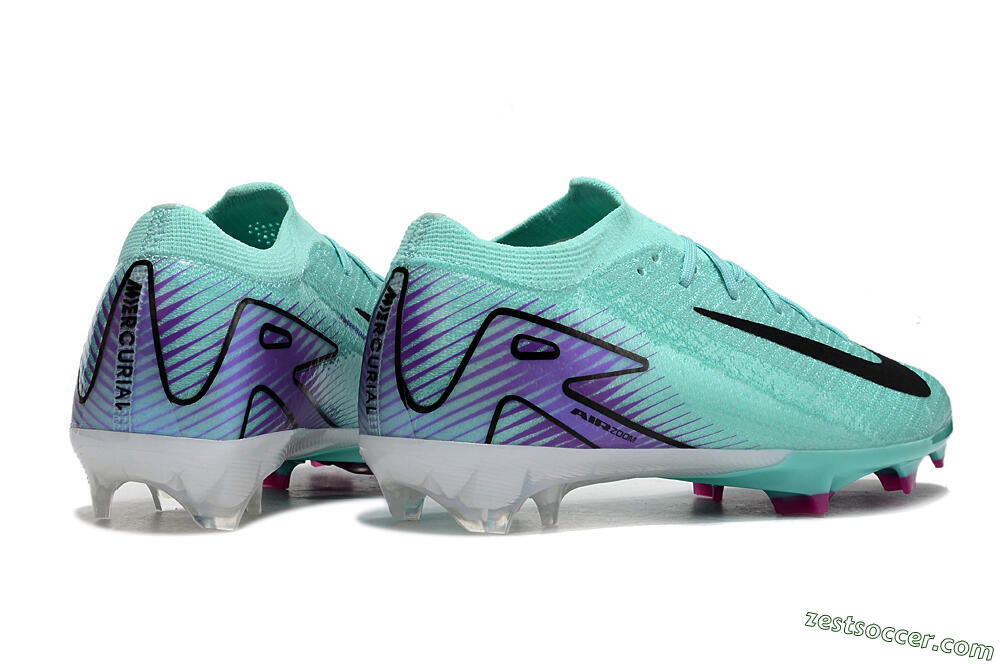 Nike Air Zoom Mercurial Vapor 16 Elite FG Low-Tops Soccer Cleats - Green/Purple/Black 6
