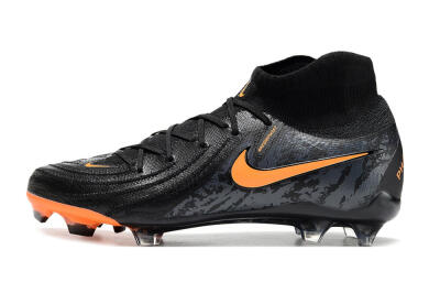 Nike Phantom Luna Elite FG High-Tops Soccer Cleats - Black/Silver/Orange
