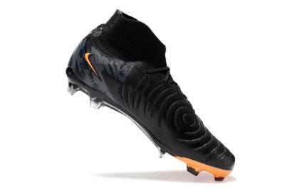Nike Phantom Luna Elite FG High-Tops Soccer Cleats - Black/Silver/Orange