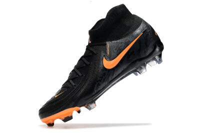 Nike Phantom Luna Elite FG High-Tops Soccer Cleats - Black/Silver/Orange