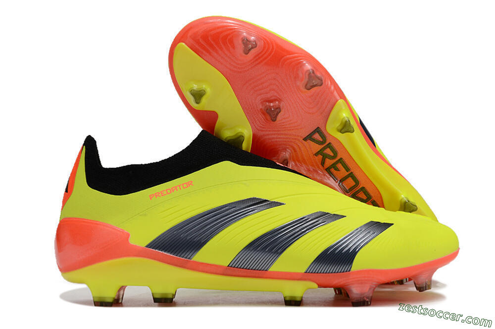 Adidas Predator Accuracy+ FG Low-Tops Soccer Cleats - Yellow/Black/Red 0