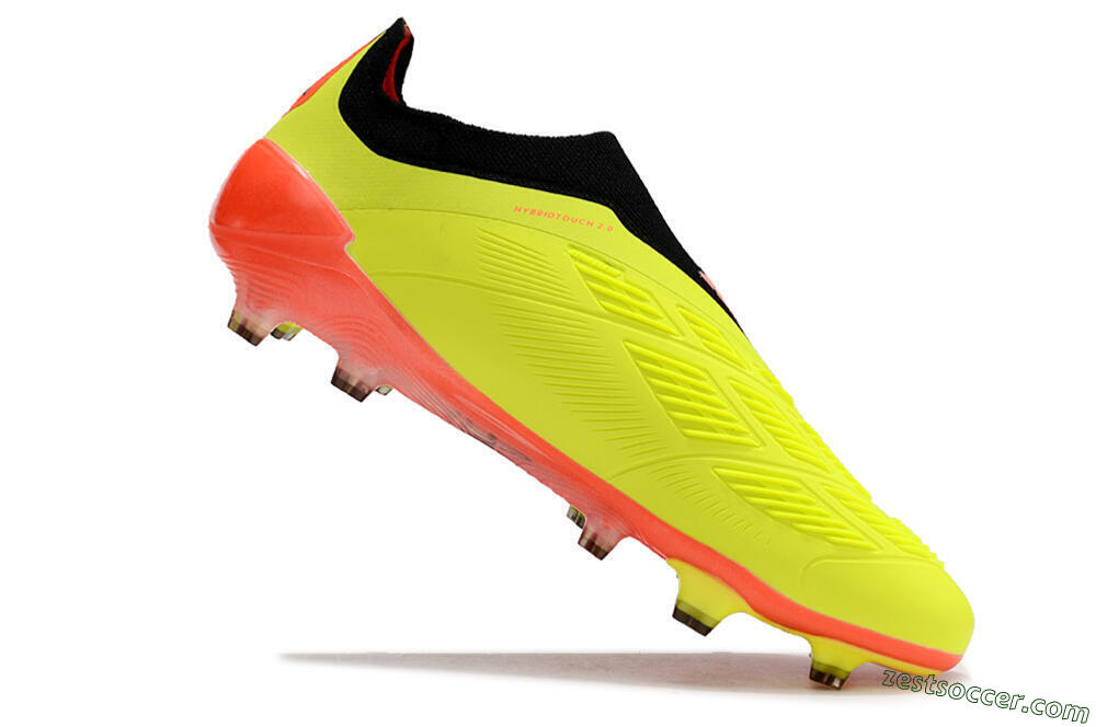 Adidas Predator Accuracy+ FG Low-Tops Soccer Cleats - Yellow/Black/Red 4