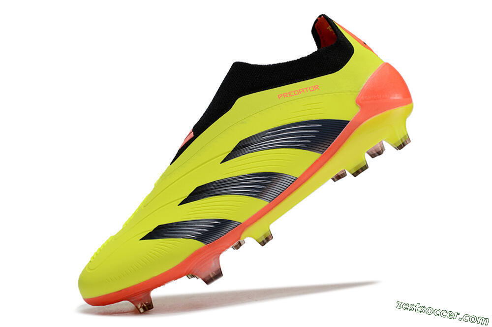 Adidas Predator Accuracy+ FG Low-Tops Soccer Cleats - Yellow/Black/Red 5