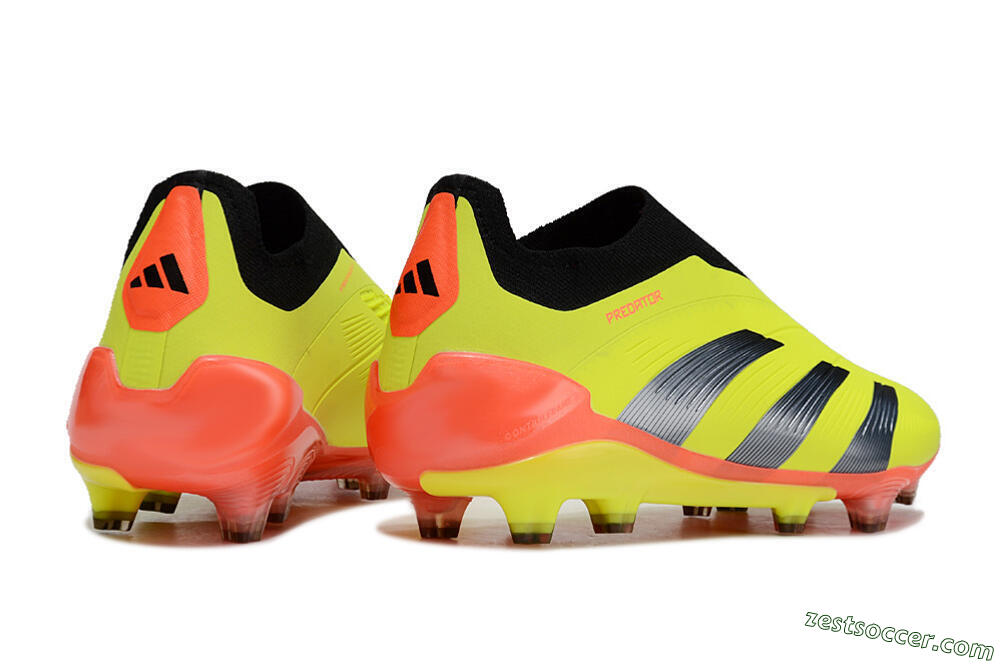 Adidas Predator Accuracy+ FG Low-Tops Soccer Cleats - Yellow/Black/Red 6