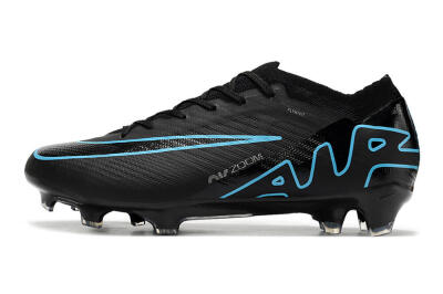 Nike Air Zoom Mercurial Vapor 15 Elite FG Low-Tops Soccer Cleats - Black/Jade/Blue