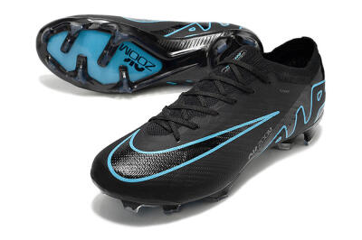 Nike Air Zoom Mercurial Vapor 15 Elite FG Low-Tops Soccer Cleats - Black/Jade/Blue