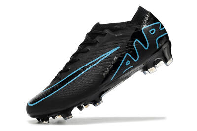 Nike Air Zoom Mercurial Vapor 15 Elite FG Low-Tops Soccer Cleats - Black/Jade/Blue